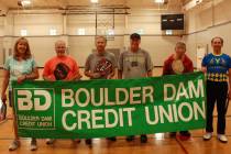 (Boulder City Parks and Recreation Department) Pickleball players, from left, Kathy VanNoordt, ...