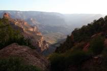 (Deborah Wall) The Bright Angel Trail offers good views of of the canyon in Grand Canyon Nation ...