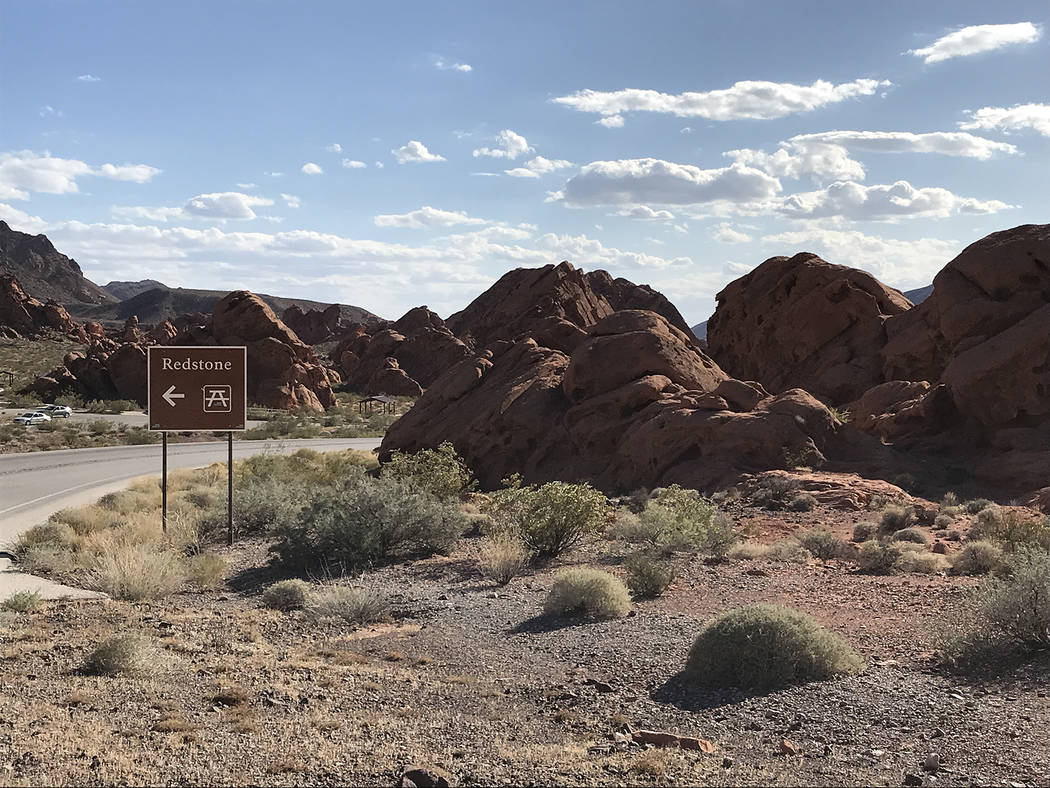 Redstone at Lake Mead National Recreation Area offers an easy hike around the sandstone formati ...