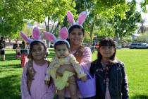 (Celia Shortt Goodyear/Boulder City Review) The Garcia family and a friend, from left, Keylin G ...