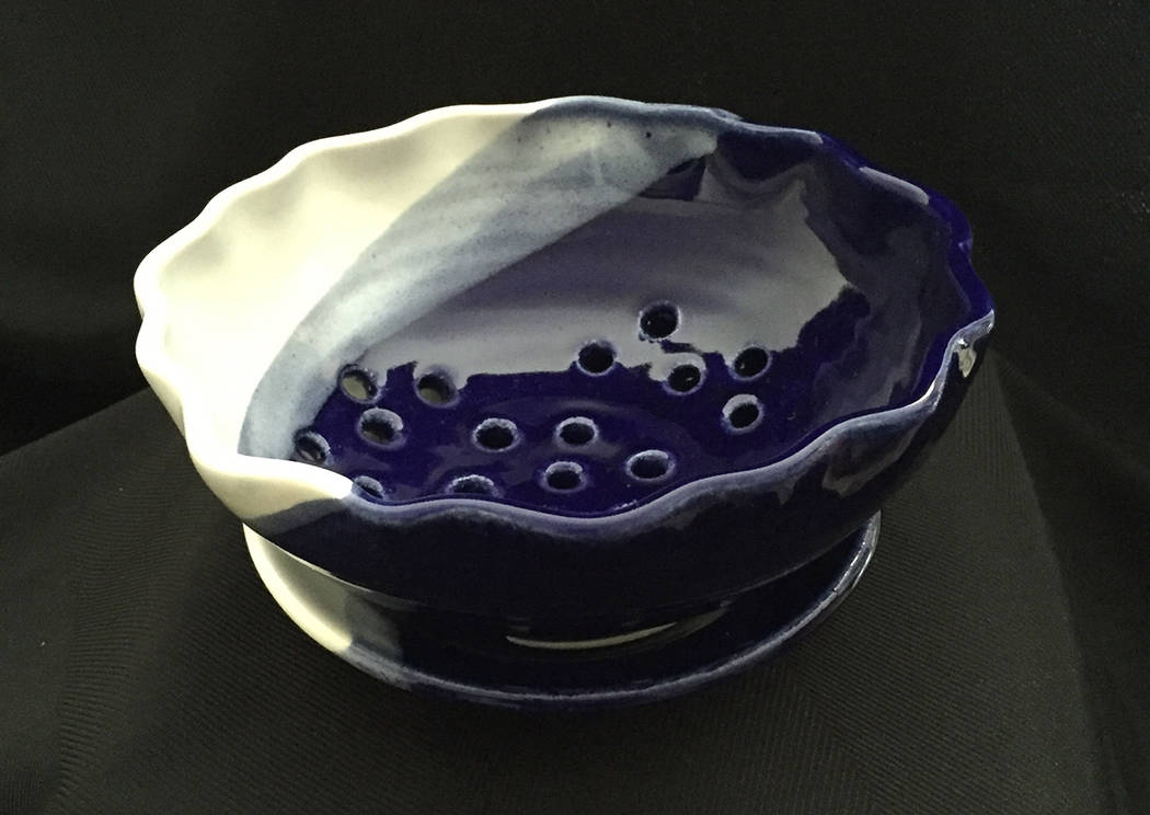 (Boulder City Art Guild) Ceramic berry bowls are among the works by Anne Gravett that will be o ...