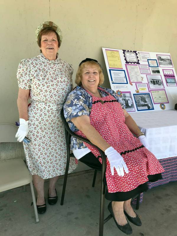 (Hali Bernstein Saylor/Boulder City Review) Sue Bell, left, and Kay Moore, members of the Silve ...