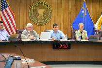(Celia Shortt Goodyear/Boulder City Review) City Council celebrated the birthdays of Councilman ...