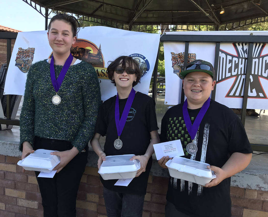 (Hali Bernstein Saylor/Boulder City Review) Winners of the Kids Que contest in the 13-17-year-o ...