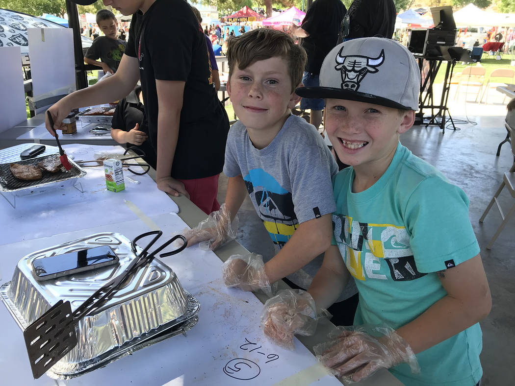 (Hali Bernstein Saylor/Boulder City Review) Among those competing in the Kids Que division for ...