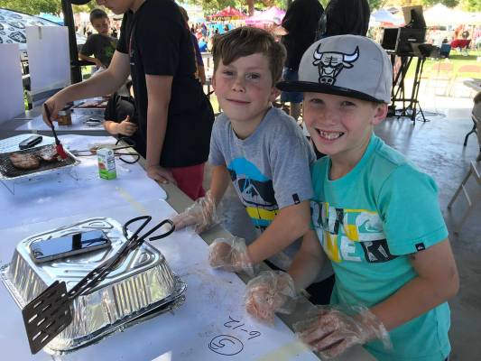 (Hali Bernstein Saylor/Boulder City Review) Among those competing in the Kids Que division for ...