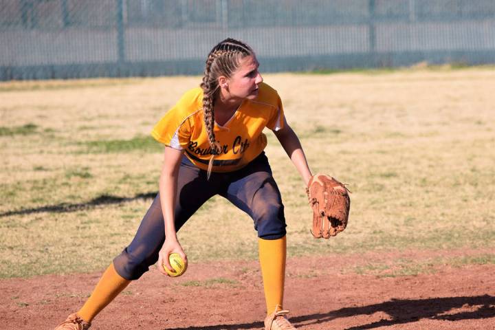 Boulder City High School senior Ryann Reese, seen in a game last March against Western, was nam ...