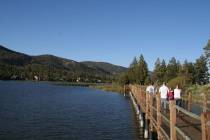 (Deborah Wall) Big Bear Lake is about 8 miles long and about 1 mile wide; it offers 23 miles of ...