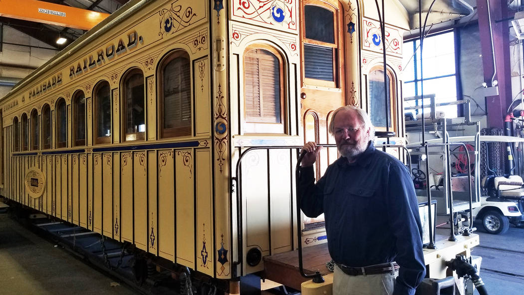 (Celia Shortt Goodyear/Boulder City Review) Nevada State Railroad Museum Director Randy Hees st ...