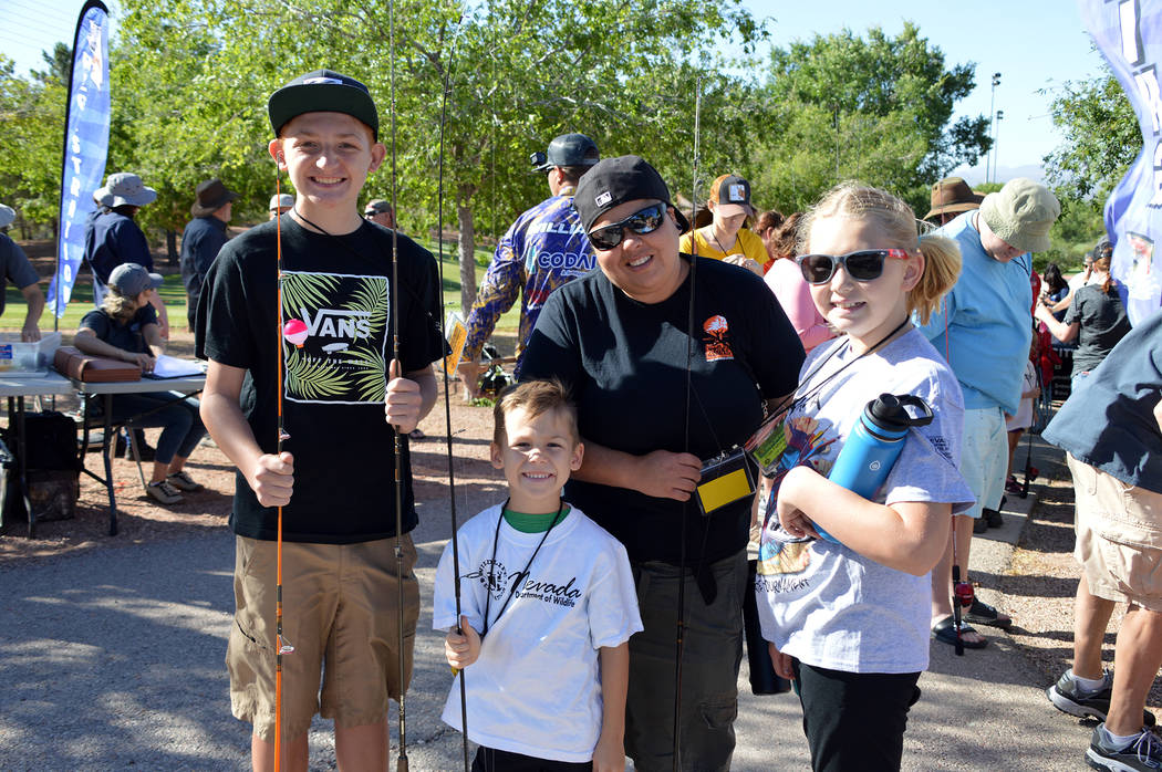 (Celia Shortt Goodyear/Boulder City Review) Among those participating in Free Fishing Day on Sa ...
