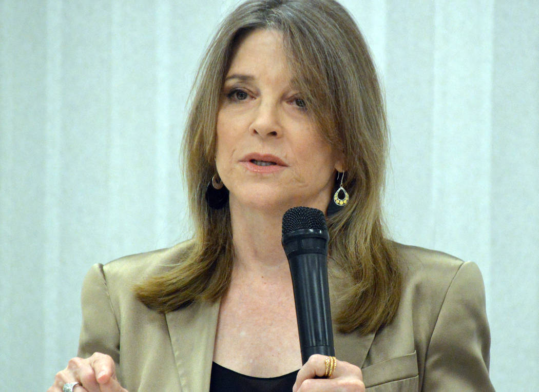 Celia Shortt Goodyear/Boulder City Review Democratic presidential candidate Marianne Williamson ...