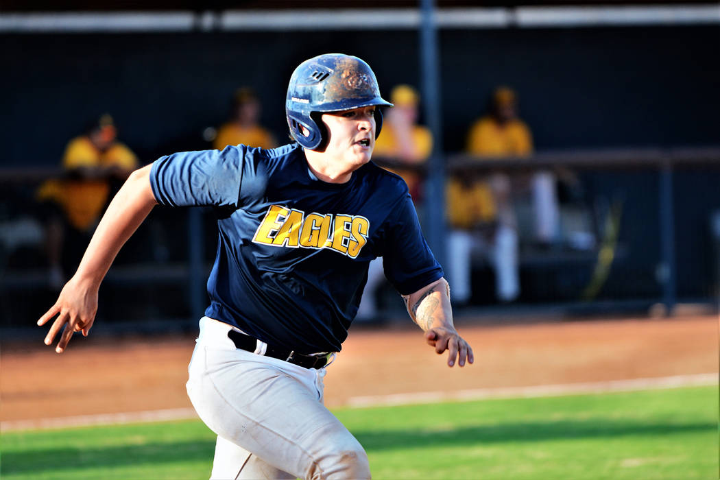 (Robert Vendettoli/Boulder City Review) Brendan Thorpe of the Southern Nevada Eagles 18U baseba ...