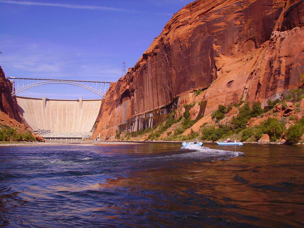 (Deborah Wall) Smooth-water raft trips along the Colorado River begin directly below the Glen C ...