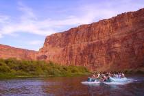 (Deborah Wall) Smooth-water raft trips along the Colorado River offer unique views of Glen Cany ...