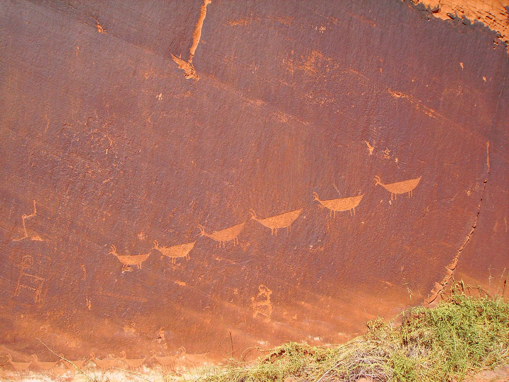 (Deborah Wall) Petroglyph Beach in Arizona’s Glen Canyon is a favorite stop where you ca ...