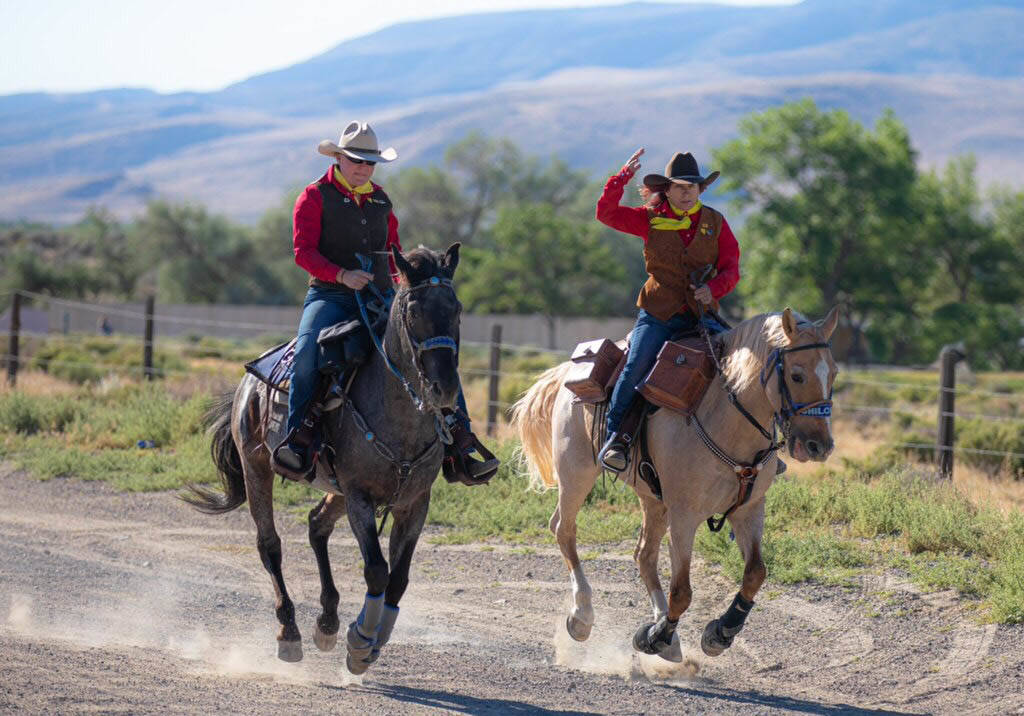 (Julie Sprague) Krissy Bishop, left, and Julie Sprague ride along a 7-mile stretch between Fort ...