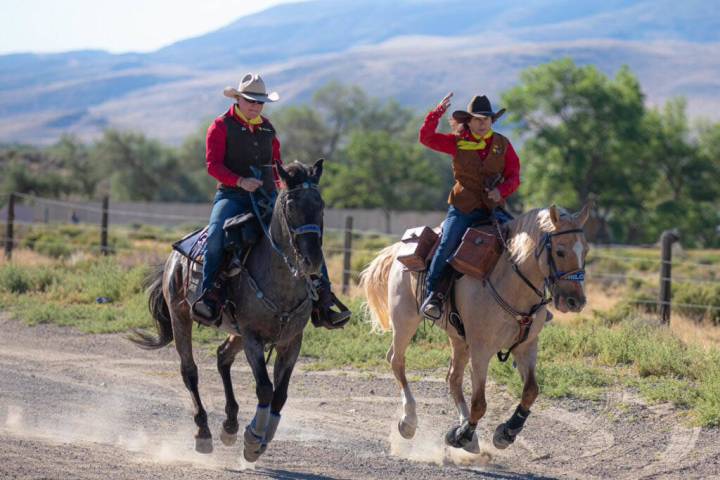 (Julie Sprague) Krissy Bishop, left, and Julie Sprague ride along a 7-mile stretch between Fort ...