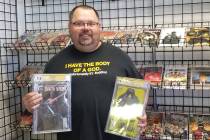 Celia Shortt Goodyear/Boulder City Review My 4 Sons Cards, Comics & Games owner Mike Collins sh ...