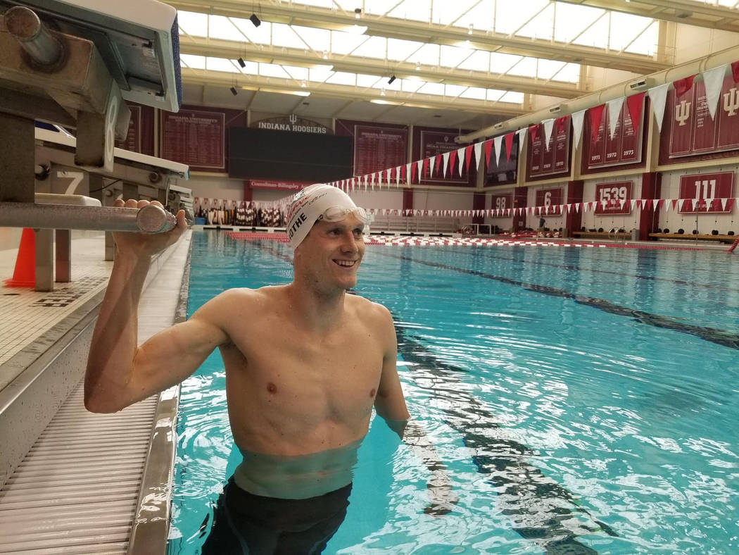 Zane Grothe, a 2010 graduate of Boulder City High School, is competing in the 2019 FINA World C ...