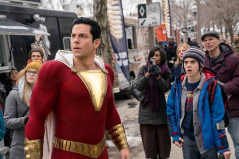"Shazam!," starring Zachary Levi, left, and Jack Dylan Grazer, will be shown at 5:30 p.m. Frida ...