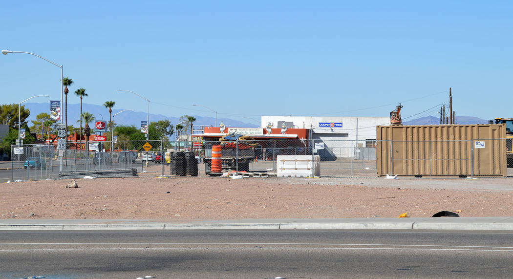 (Celia Shortt Goodyear/Boulder City Review) The staging area for Boulder City's complete street ...