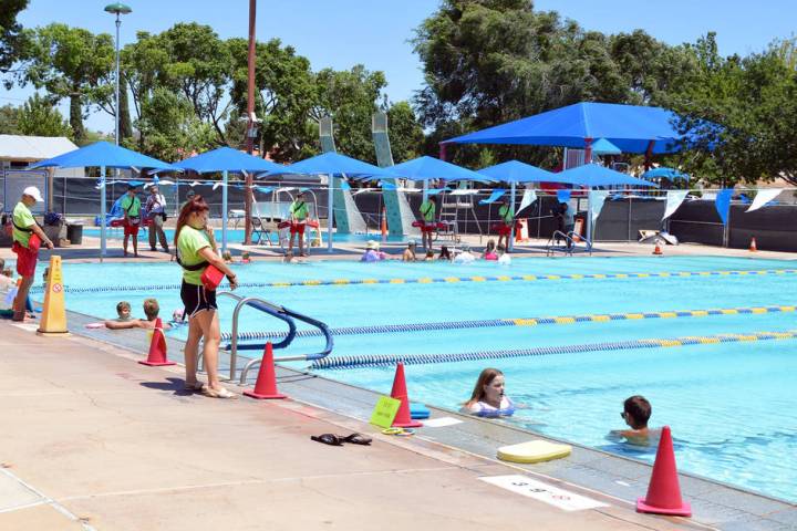 The Boulder City Pool features open swim sessions daily for area residents to enjoy.