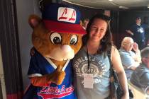 Katie Kilar Boulder City Little League President Katie Kilar hangs out with Dugout, the Little ...