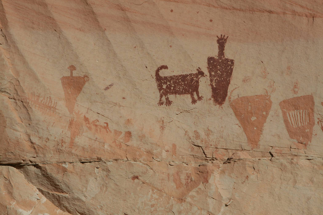 (Deborah Wall) There are four pictograph sites in Horseshoe Canyon in Canyonlands National Park ...
