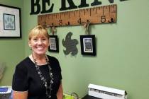 (Celia Shortt Goodyear/Boulder City Review) Melanie Teemant is the new principal at Garrett Jun ...