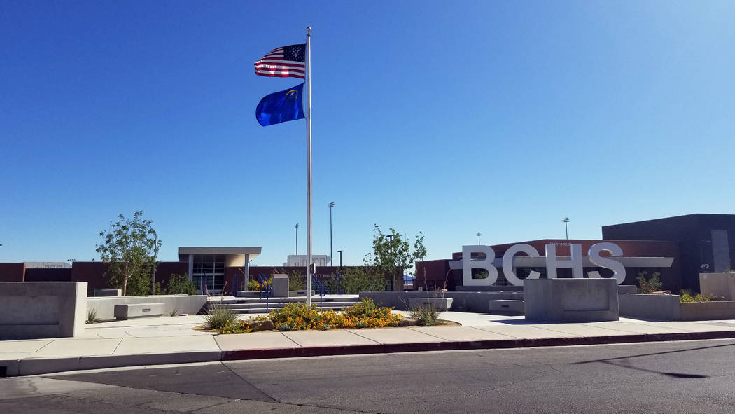 (Celia Shortt Goodyear/Boulder City Review) The members of the 10th class of Boulder City High ...