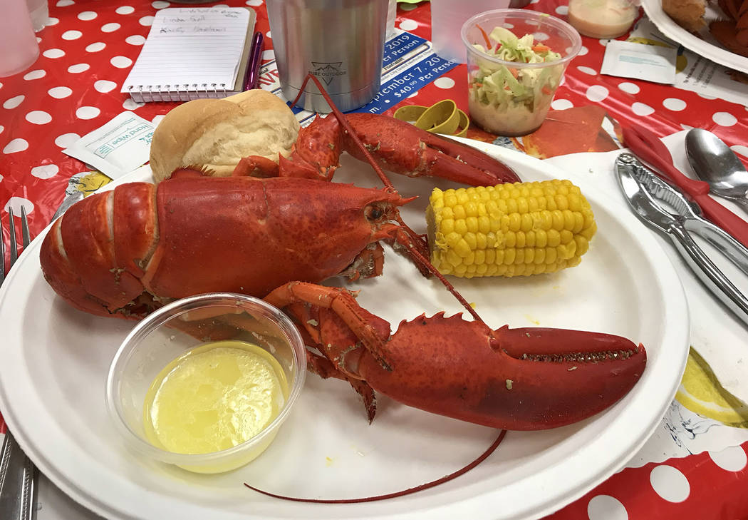 (Hali Bernstein Saylor/Boulder City Review) In addition to a whole Maine lobster dinner, Boulde ...