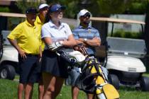 (Celia Shortt Goodyear/Boulder City Review) Boulder City High School sophomore golfer Ella McKe ...