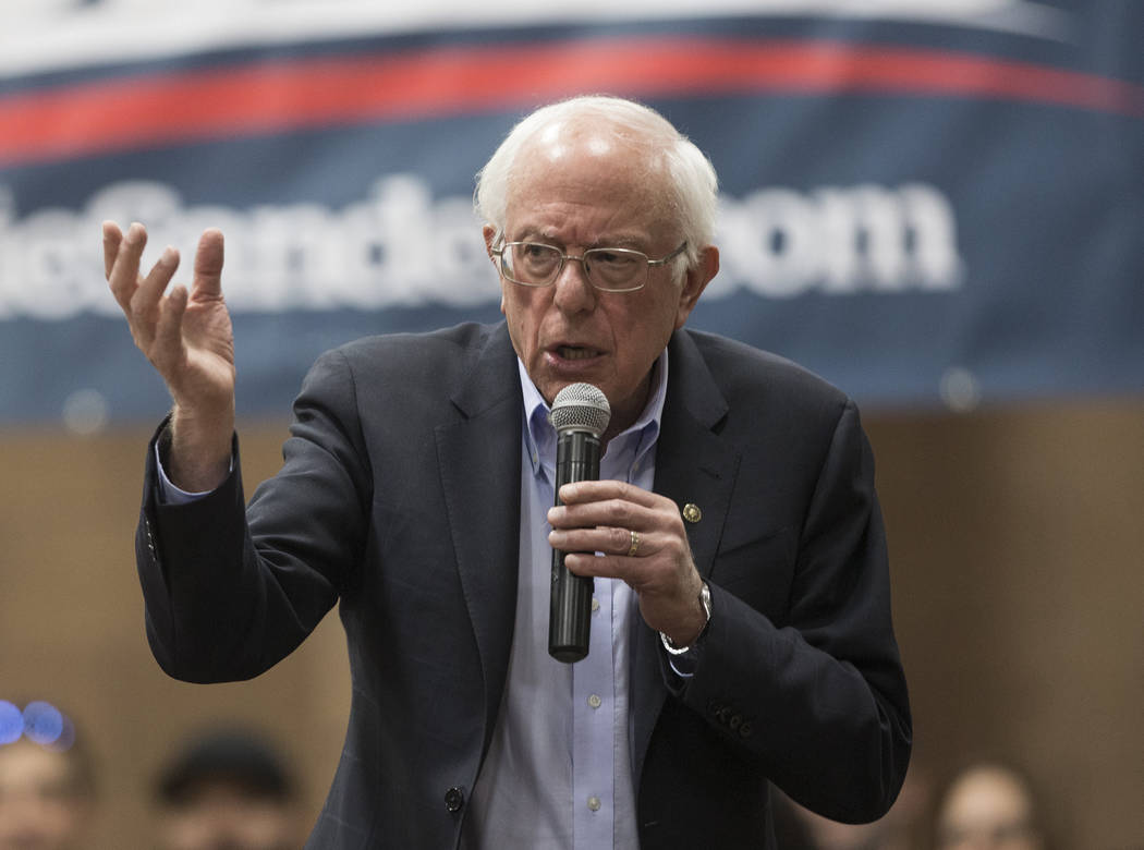 Democratic presidential candidate U.S. Sen. Bernie Sanders will be in Boulder City Tuesday, Oct ...