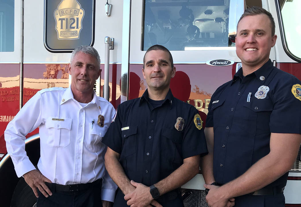 (Hali Bernstein Saylor/Boulder City Review) Boulder City Fire Department interim Chief Steve Wa ...