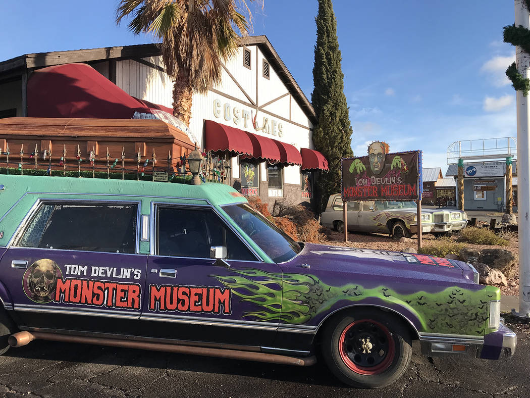 Tom Devlin's Monster Museum at 1310 Boulder City Parkway, is observing Halloween with flashligh ...
