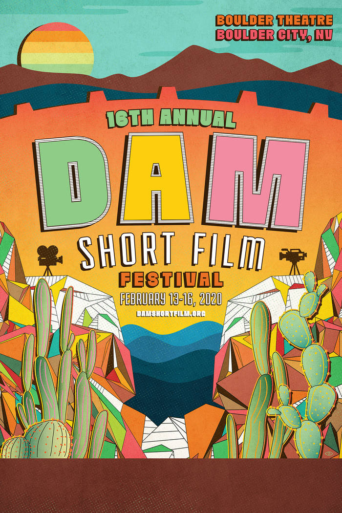 (Dam Short Film Festival) Eric Vozzola of Las Vegas created the winning poster for the 2020 Dam ...