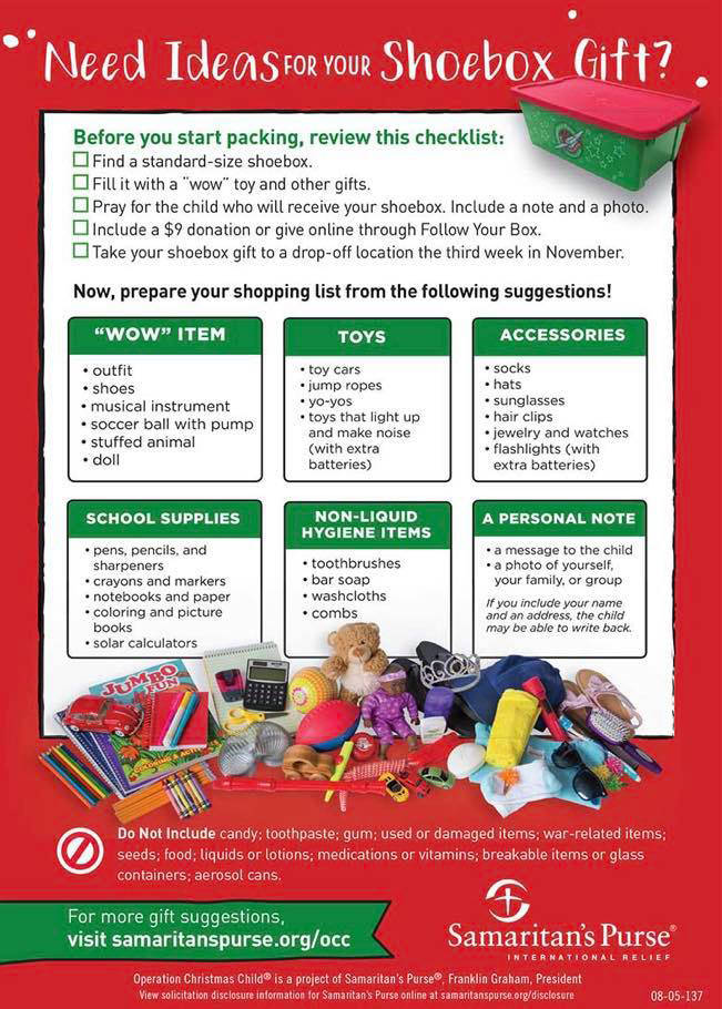 (Samaritan’s Purse) Operation Christmas Child distributes shoeboxes filled with a variet ...
