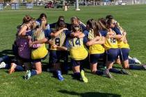 Boulder City High School The Boulder City High School girls soccer team gets ready to play in t ...