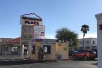 (Hali Bernstein Saylor/Boulder City Review) Business owners in Red Mountain Plaza have joined w ...