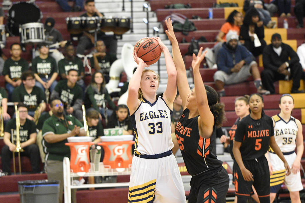 (Roberty Vendettoli/Boulder City Review) Boulder City High School senior forward Ellie Howard, ...