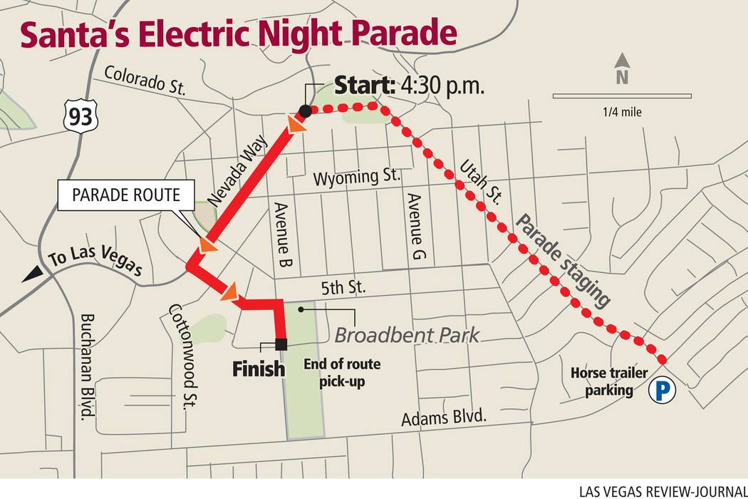 Santa's Electric Night Parade Route