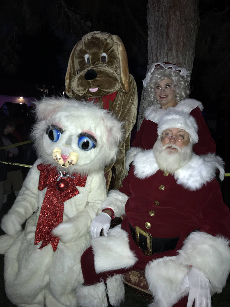Santa and Mrs. Claus were joined by Jingle Cat and Hoover the Dam Dog for the 2018 Christmas tr ...