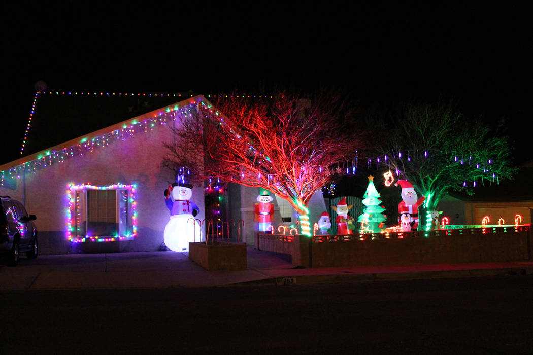 (Mike Pacini) The house at 653 Arroyo Way features a variety of lights and decorations includin ...