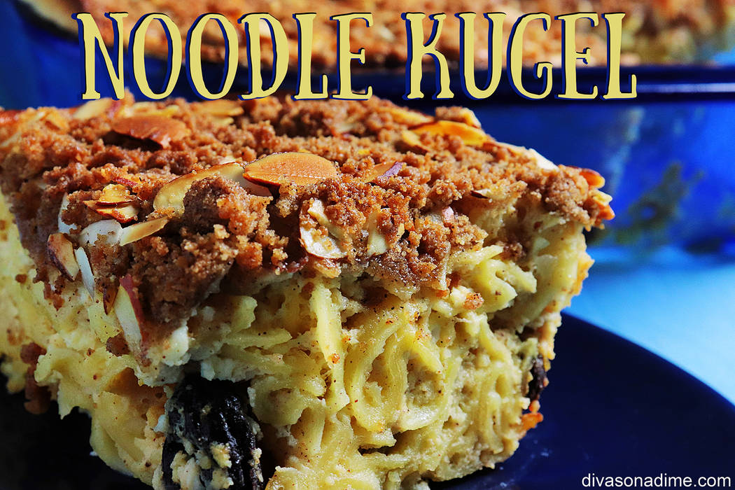 (Patti Diamond) This sweet custardy noodle kugel, a traditional Jewish holiday dish, can be ser ...