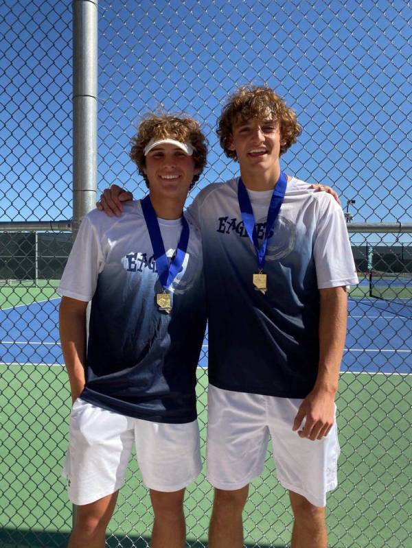 Rachelle Huxford Boulder City High School seniors Boen Huxford, left, and Preston Jorgensen won ...