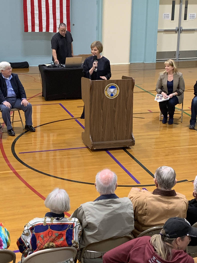 (Hali Bernstein Saylor/Boulder City Review) Rep. Susie Lee spoke about the city and her connect ...