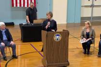 (Hali Bernstein Saylor/Boulder City Review) Rep. Susie Lee spoke about the city and her connect ...