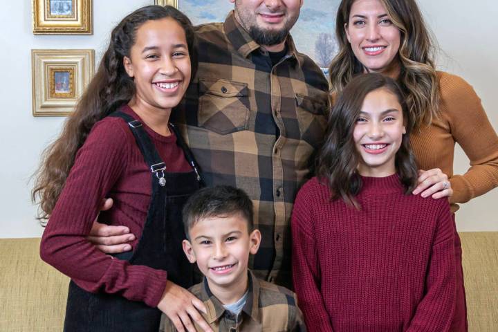 Marissa Giamanco The Boulder City community has rallied around the Giamanco family, in front, f ...