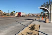 (Hali Bernstein Saylor/Boulder City Review) Work on the complete street project on Boulder City ...