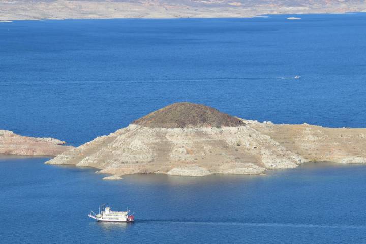 (Celia Shortt Goodyear/Boulder City Review) The water level at Lake Mead is projected to be at ...